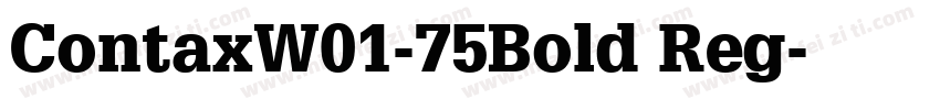 ContaxW01-75Bold Reg字体转换